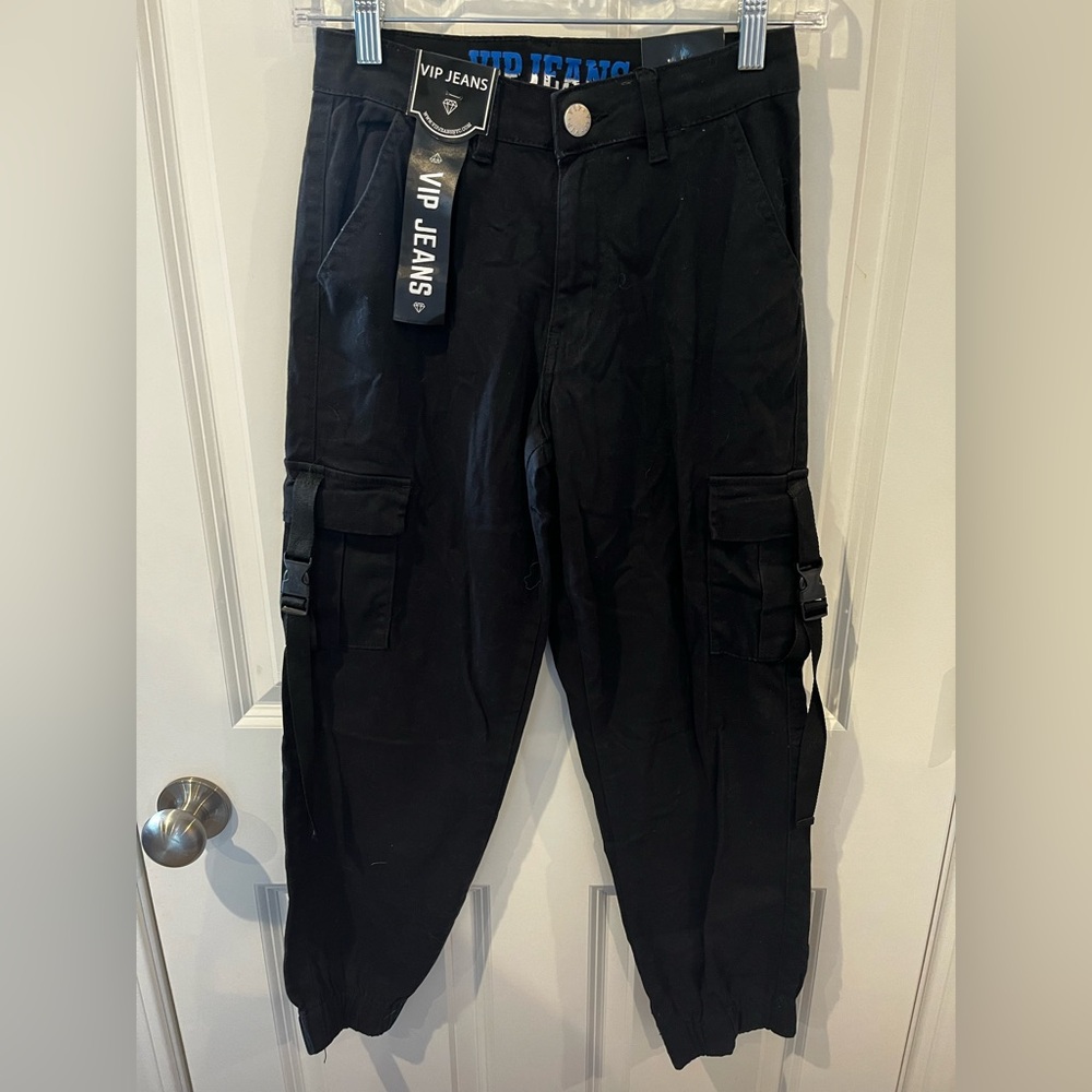 VIP Jeans NWT Relaxed Joggers Sculpting Stretch Black Size 1/2